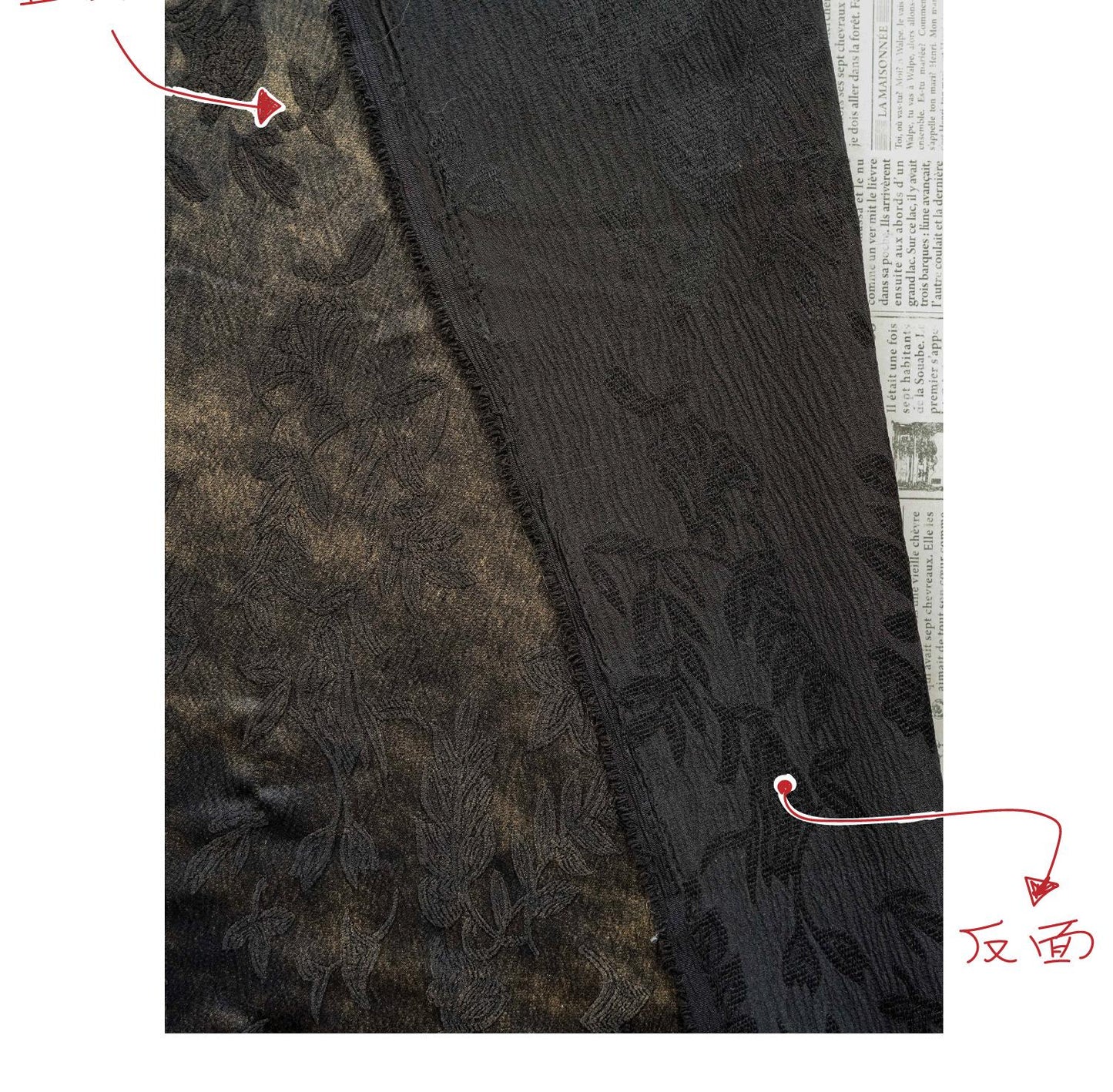 Embossed Floral Jacquard Brocade Fabric | Vintage Damask, 63"W