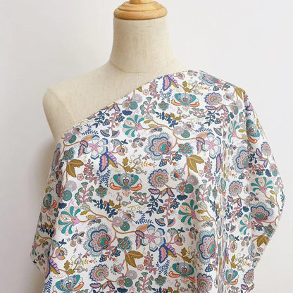 Japanese Floral Print Fabric: 100% Cotton Sewing Material