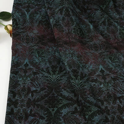Gold Ink Floral Jacquard Acetate Satin Fabric ��"W, Bridal Wear