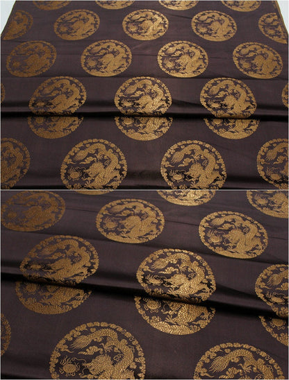 Dragon Brocade Fabric: Multicolor Silk Rayon Blend, Upholstery Sewing Material