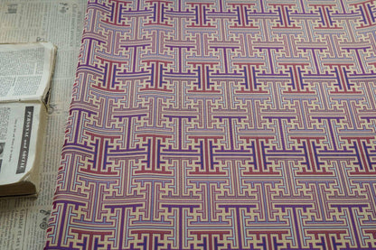 Reversible Jacquard Woven Fabric: Ancient Checkered Pattern, 59"W