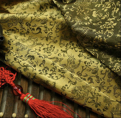 Dragon Jacquard Satin Fabric: 47" Wide Chinese Cosplay Costume Material