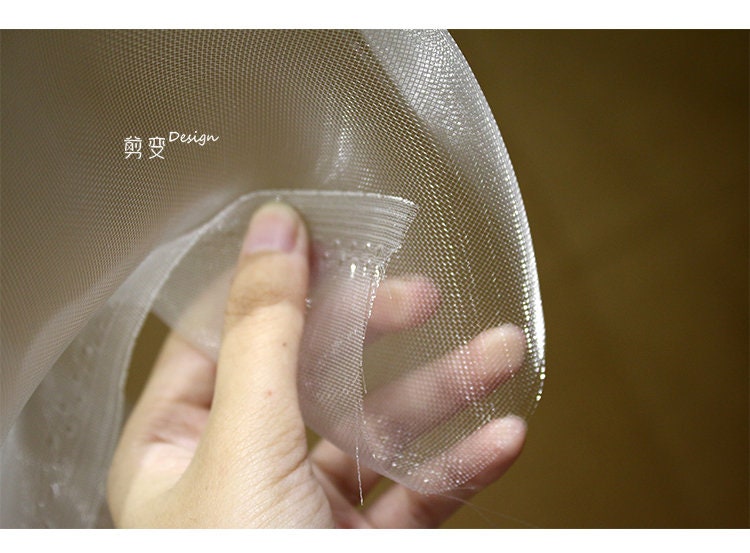 Stiffened Nylon Fabric: See-Through Modeling Material, 53" Wide