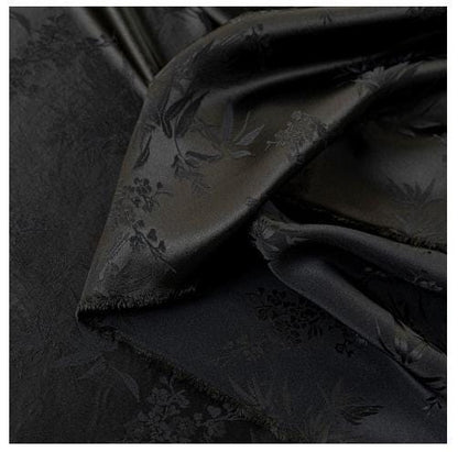 Bamboo Leaf Jacquard Fabric ��� Silk-Feel Ray" Wide