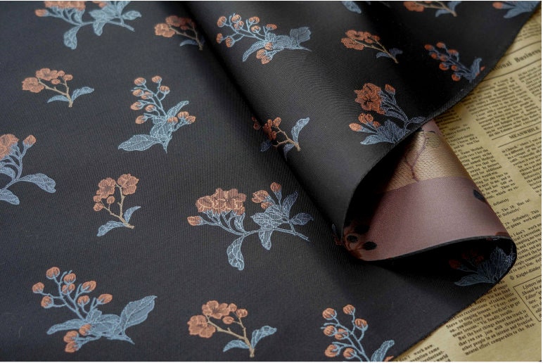 Floral Rayon Blend Fabric: Bohemian Upholstery, Costume, Handbag - 65"W