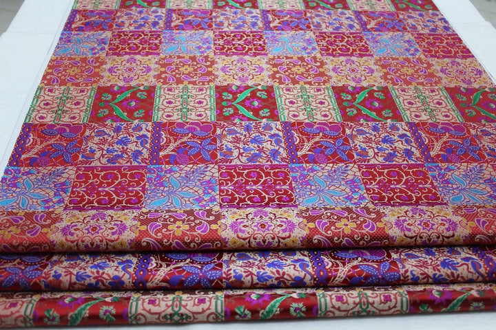 Patchwork Brocade Fabric: Mongolian Tibetan Gown Material, 29"W