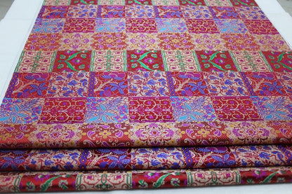 Patchwork Brocade Fabric: Mongolian Tibetan Gown Material, 29"W