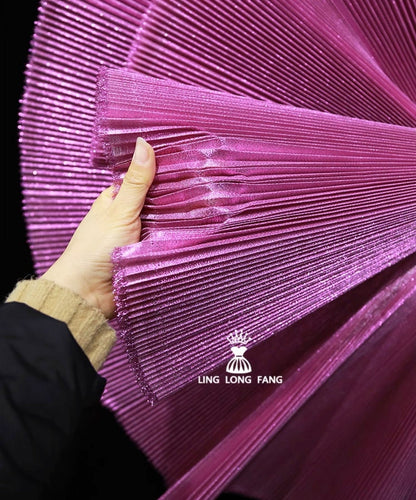 Tulle plissé : texture brillante et froissée, 150 cm de large