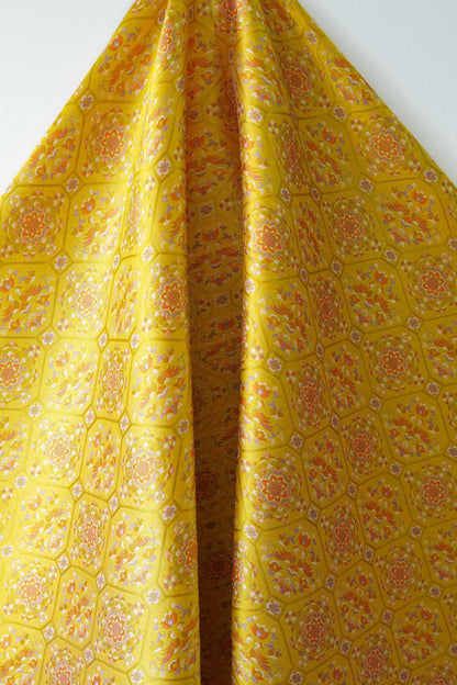 Gold Brocade Fabric - Mandarin Duck Song Jacquard, 59"W