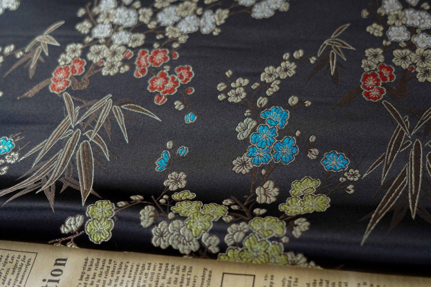 Plum Blossom Brocade Fabric: Chinese Cheongsam Cushion Material