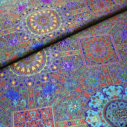 Floral Jacquard Brocade Fabric: Chinese Mongolian Style (29.5" Wide)