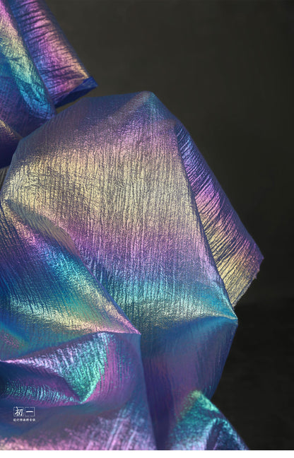 Laser Pearl Micro-Wrinkle Gauze Fabric ��� Iridescent Costume Materi" Wide