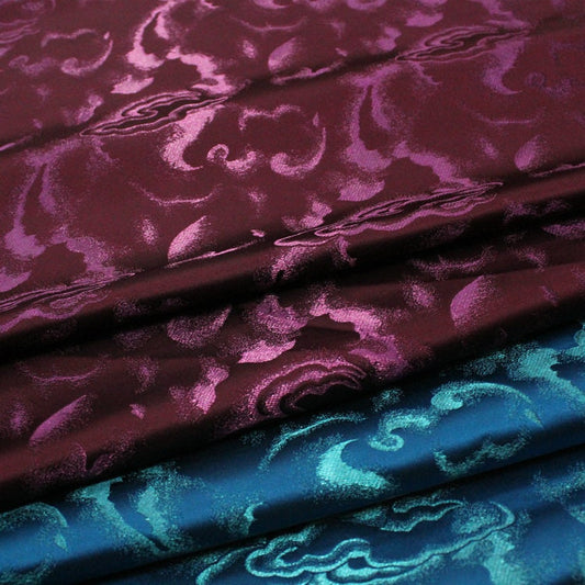 Cloud Brocade Fabric: Silk Rayon Jacquard, Costume Dress Material
