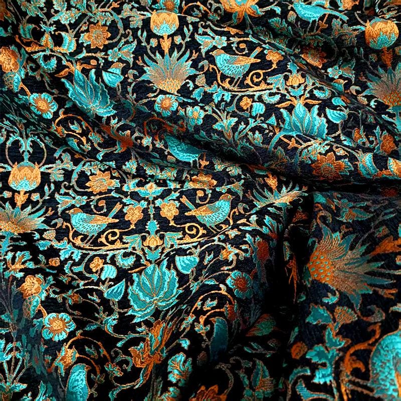 Luxury Velvet Chenille Jacquard Fabric ��� Autumn Winter Woven Upholstery Materi" Wide
