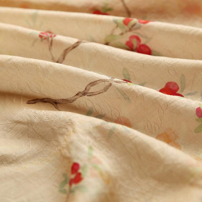 Floral Tencel Ramie Fabric: Sewing Material by Meter