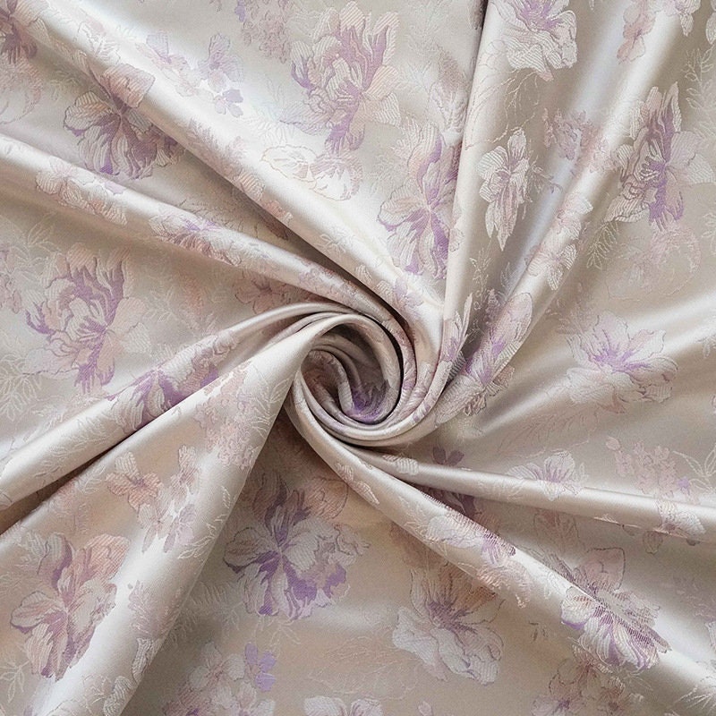 Floral Brocade Rayon Fabric: Chinese Cheongsam Sewing Material