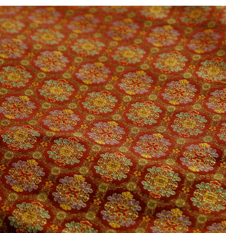 Nishijin Ori Fabric: Japanese Wedding Jacquard Silk Brocade (29.5" Width)