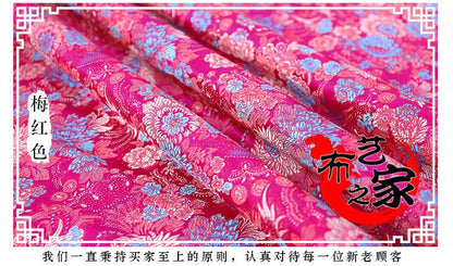 Daisy Floral Silk Brocade Fabric: Cheongsam Qipao Sewing Material (29.5"W)