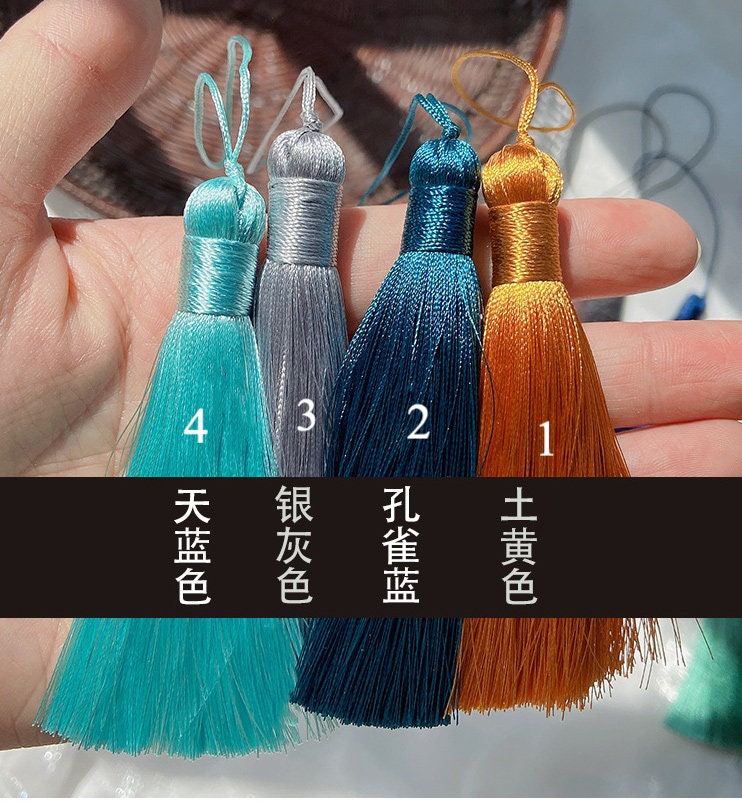 Handmade Rayon Tassel: Antique Purse & Curtain Decor (8cm)