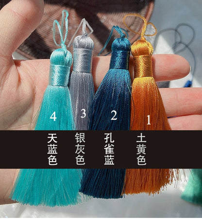 Handmade Rayon Tassel: Antique Purse & Curtain Decor (8cm)