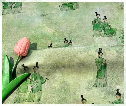 Luxury Xiangyun green tea silk Fabric ��� Rayon Jacquard Wea" Wide