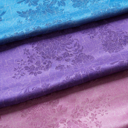 Floral Rayon Fabric: Ancient Painting Print, Costume & Decor - 55"W