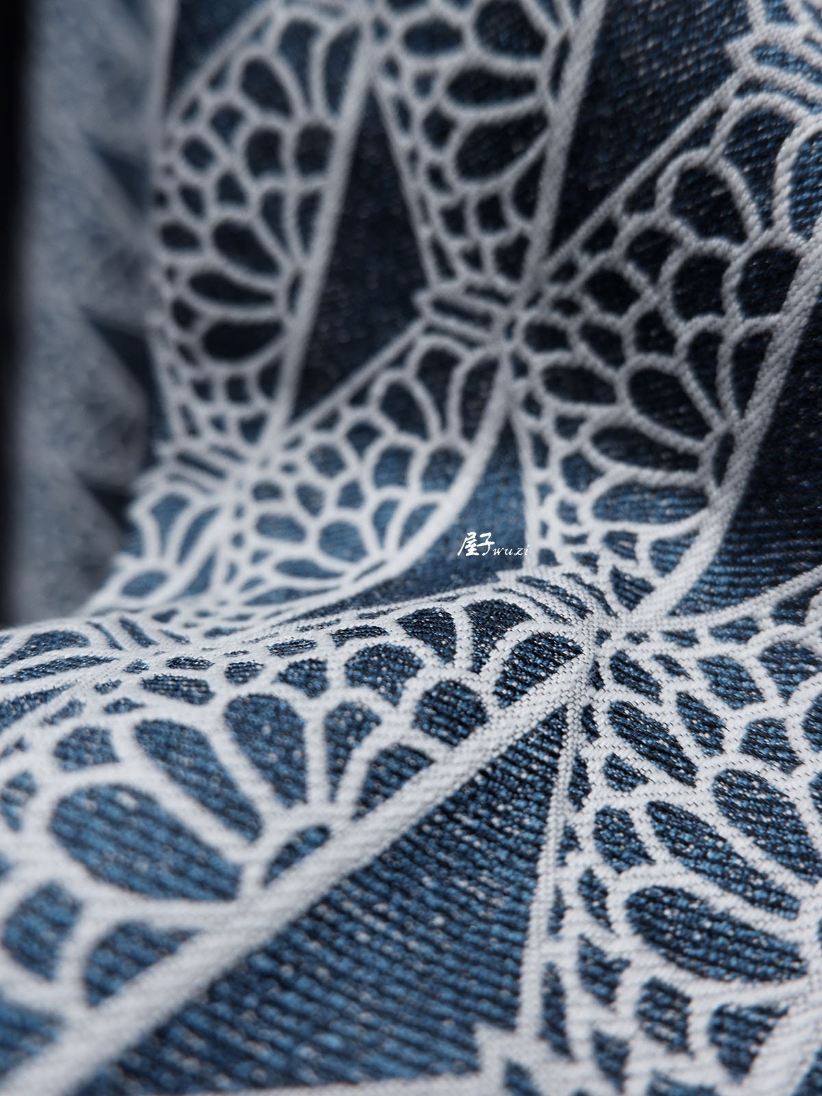 Jacquard Denim Fabric: Linear Crown Pattern, Upholstery & Sewing (57")