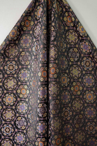 Mongolian Bada Pattern Fabric: Tibetan Style Upholstery, Costume, Decor (59"W, By The Meter)