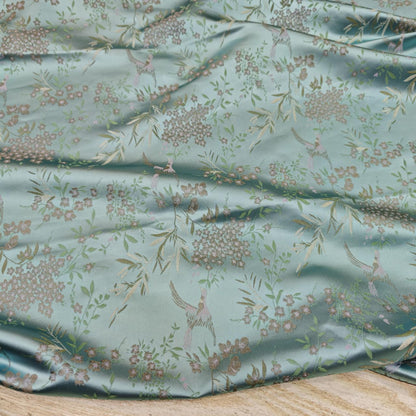 Tissu jacquard brocart Nightingale : style chinois pour la confection de vêtements et la décoration intérieure, largeur 150 cm