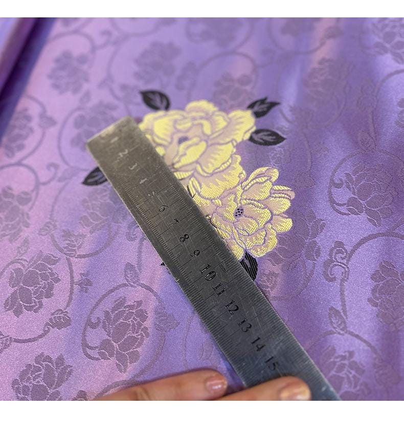 Floral Jacquard Brocade Fabric: Elegant Upholstery, Costume Sewing (59"W, By the Meter)