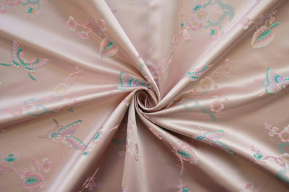 Butterfly Jacquard Brocade Fabric: Japanese Style Damask (By The Meter)