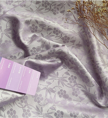 Floral Jacquard Satin Fabric: Two-Sided Yarn-Dyed Cosplay Costume Material