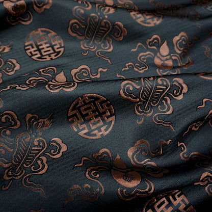 Brocade Fabric: Eight Immortals Design, Mongolian Style (29.5" Wide)