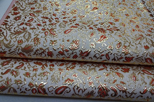 Metallic Paisley Brocade Fabric: Chinese Jacquard, 29.5" Wide