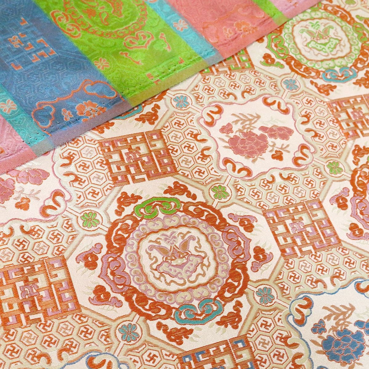 Brocade Rayon Fabric: 59"W Mongolian Tibetan Gown Material