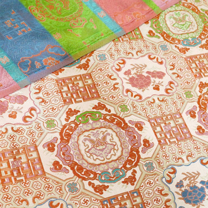 Brocade Rayon Fabric: 59"W Mongolian Tibetan Gown Material