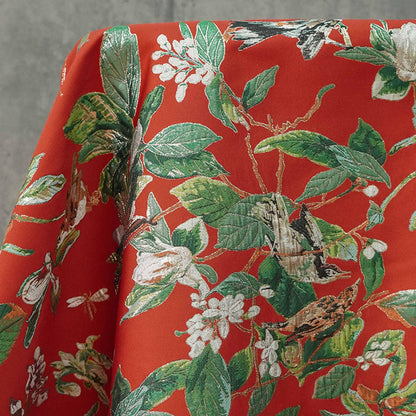 Gold Bird Jacquard Fabric: Colorful Upholstery, Costume, & Sewing - 57"W By Meter