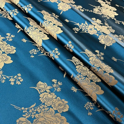 Nishijin Japanese Floral Brocade Fabric: High-Precision Rayon Sewing