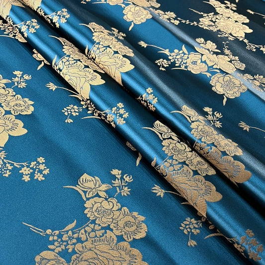 Nishijin Japanese Floral Brocade Fabric: High-Precision Rayon Sewing