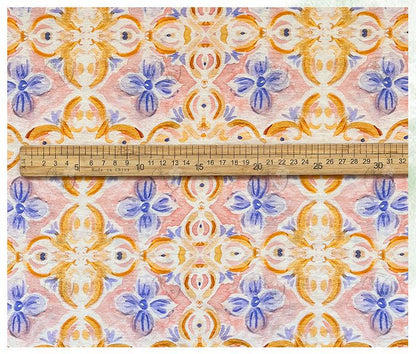 Tissu pour patchwork, coton à motifs floraux aquarelle : matériel de couture style chinois