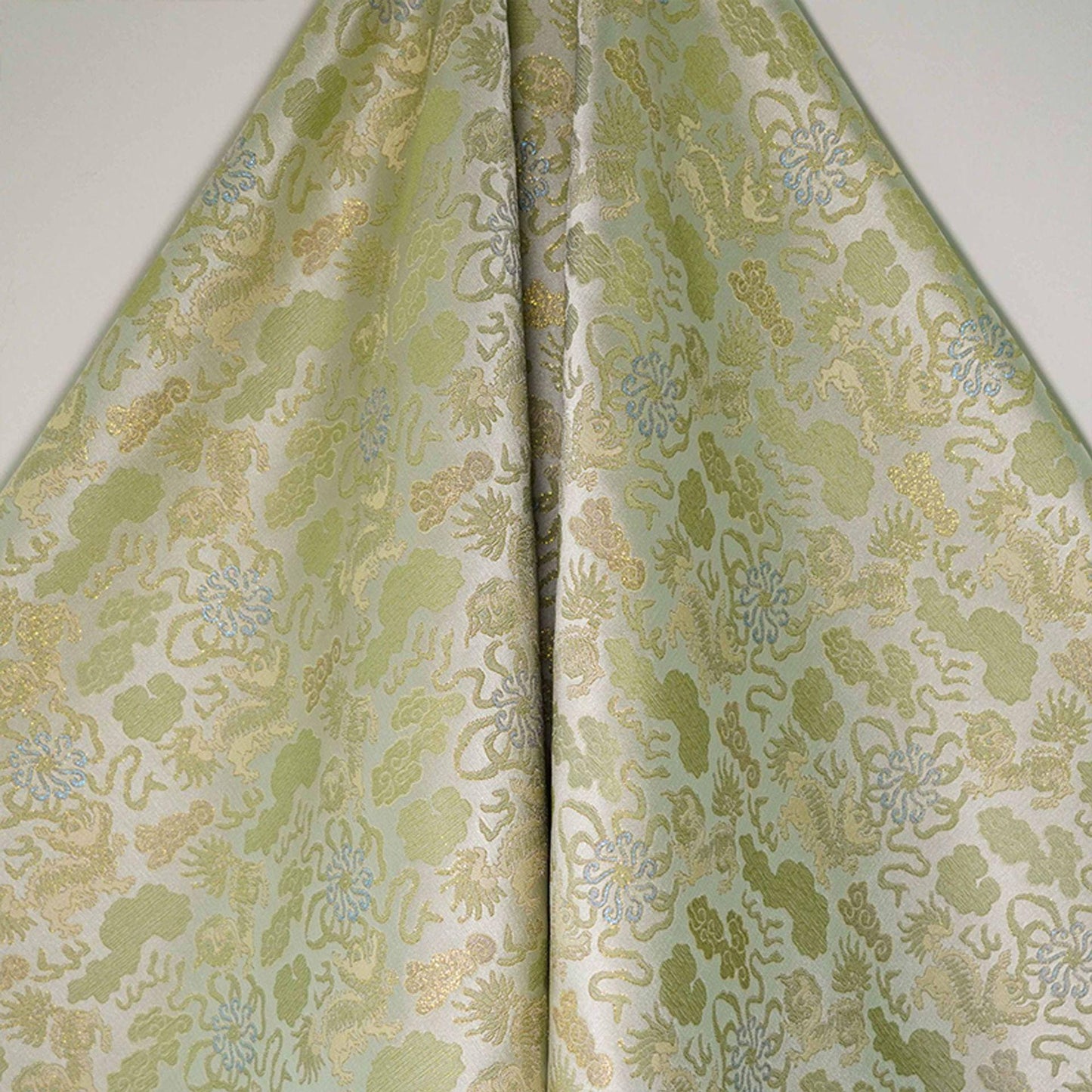 Kirin Song Brocade Fabric: 59"W Rayon Damask, Sewing Material