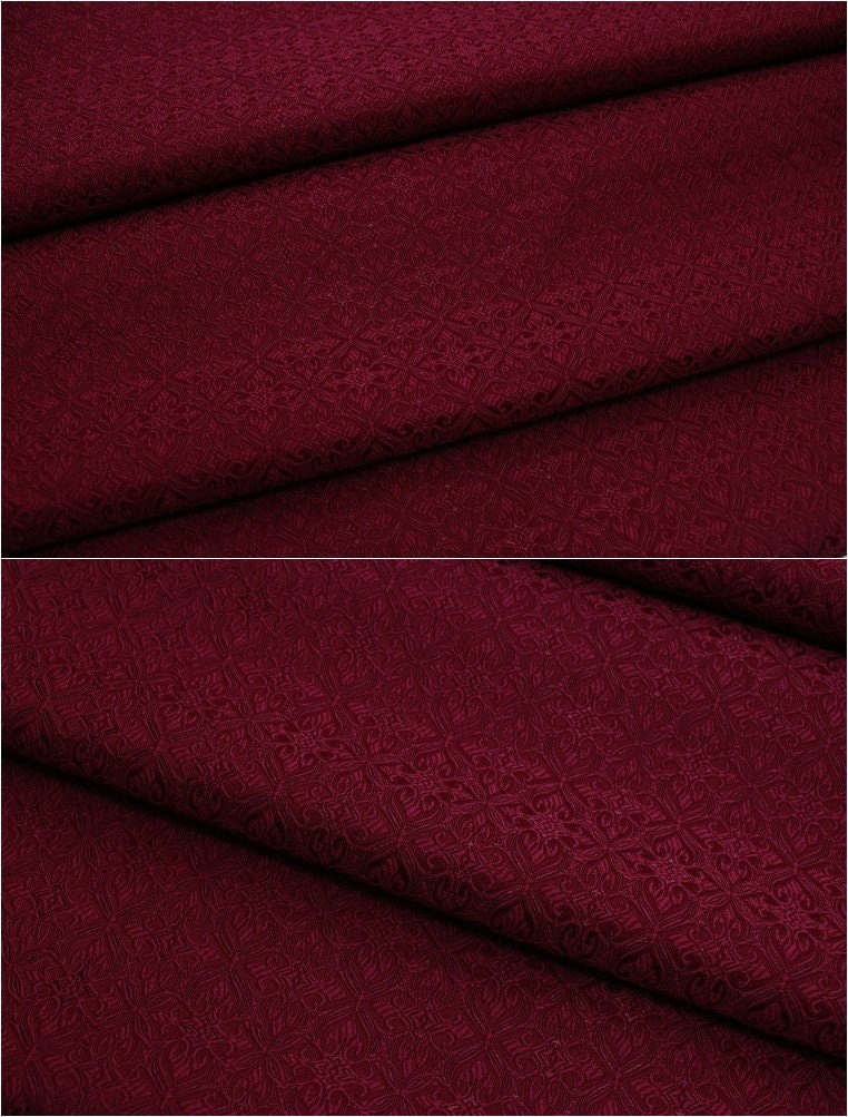 Floral Brocade Fabric: Chinese Style Silk Rayon Blend (29.5" Wide)