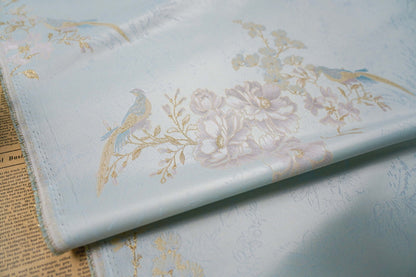 Gold Thread Floral Jacquard Fabric: 62" Wide Rayon Blend - Poppylollipop