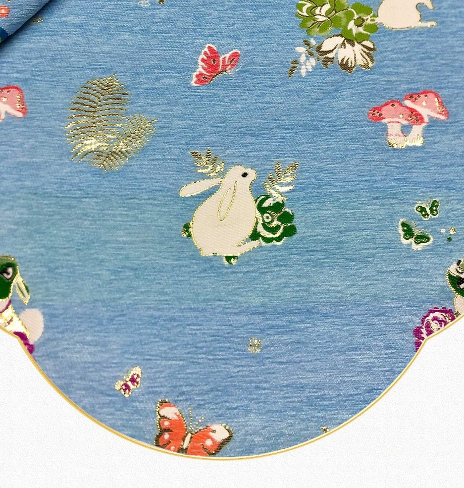 Rabbit Chenille Jacquard Fabric: 59"W Brocade Upholstery, Quilting, Sewing - Poppylollipop