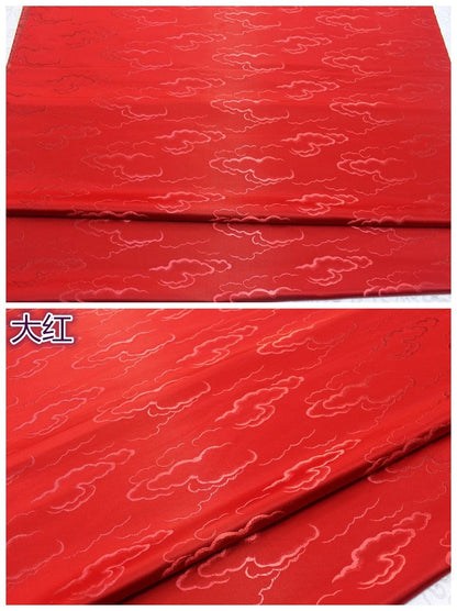 Cloud Brocade Jacquard Fabric: Colorful Costume Dress Material - By The Meter