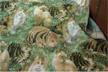 Cat Jacquard Fabric: Autumn Winter Upholstery, Sewing Material (59"W By 1 Meter)