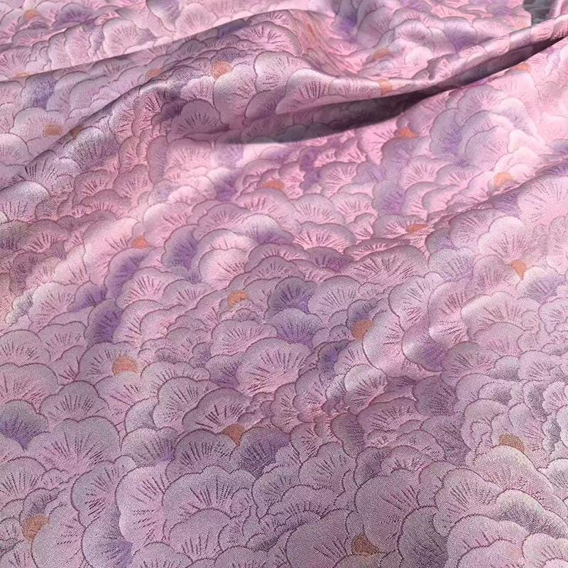 Nishijin Woven Jacquard Fabric ��� Japanese Eight-Treasure Kaleidoscope Patte" wide