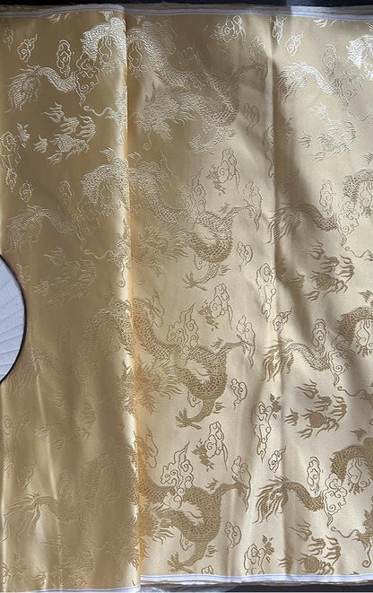 Dragon Jacquard Satin Fabric: 29" Rayon Upholstery, Costume & Decor