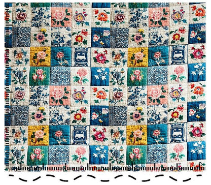 Floral Print Cotton Fabric: Quilting, Patchwork Material (55" Wide)