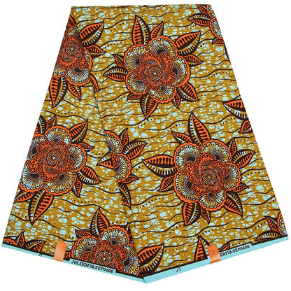African Ankara Wax Print Fabric: Vibrant Colors, 6 Yards